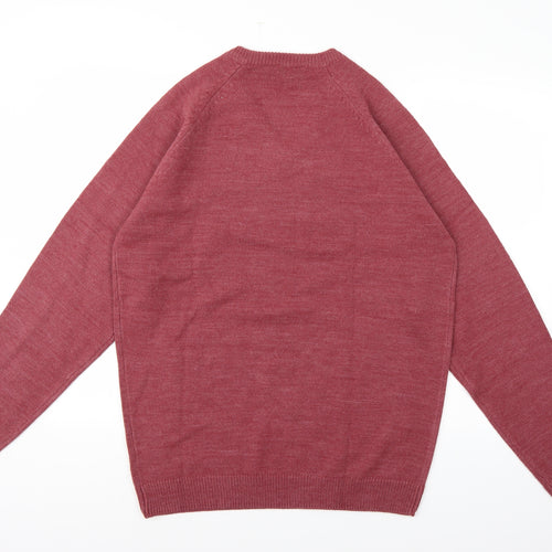 South Bay Mens Red  Knit Pullover Jumper Size M