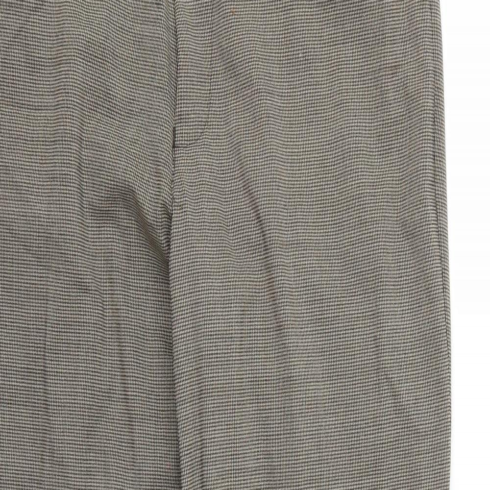 Preworn Mens Brown Check Rayon Trousers   L29 in