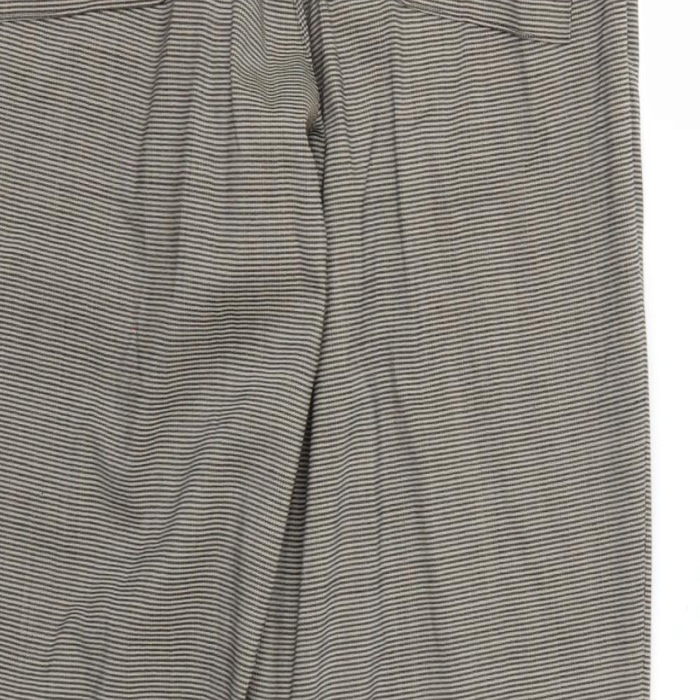 Preworn Mens Brown Check Rayon Trousers   L29 in