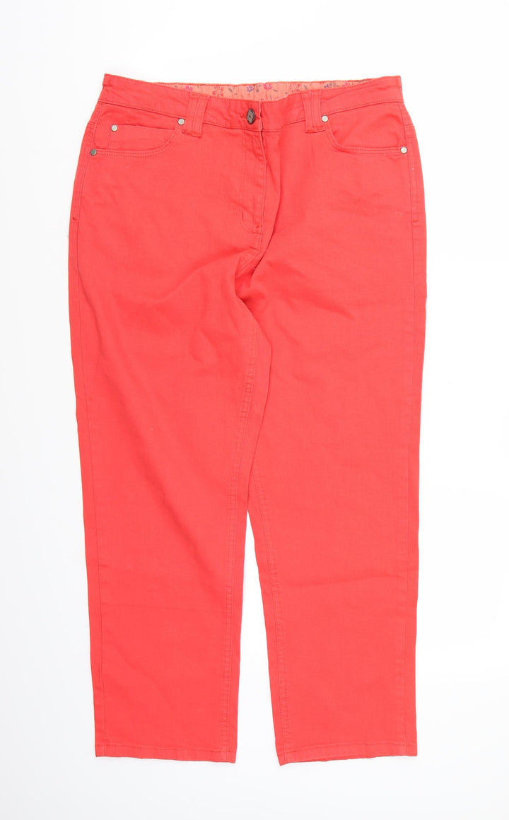 Marisota Womens Red  Denim Straight Jeans Size 18 L26 in