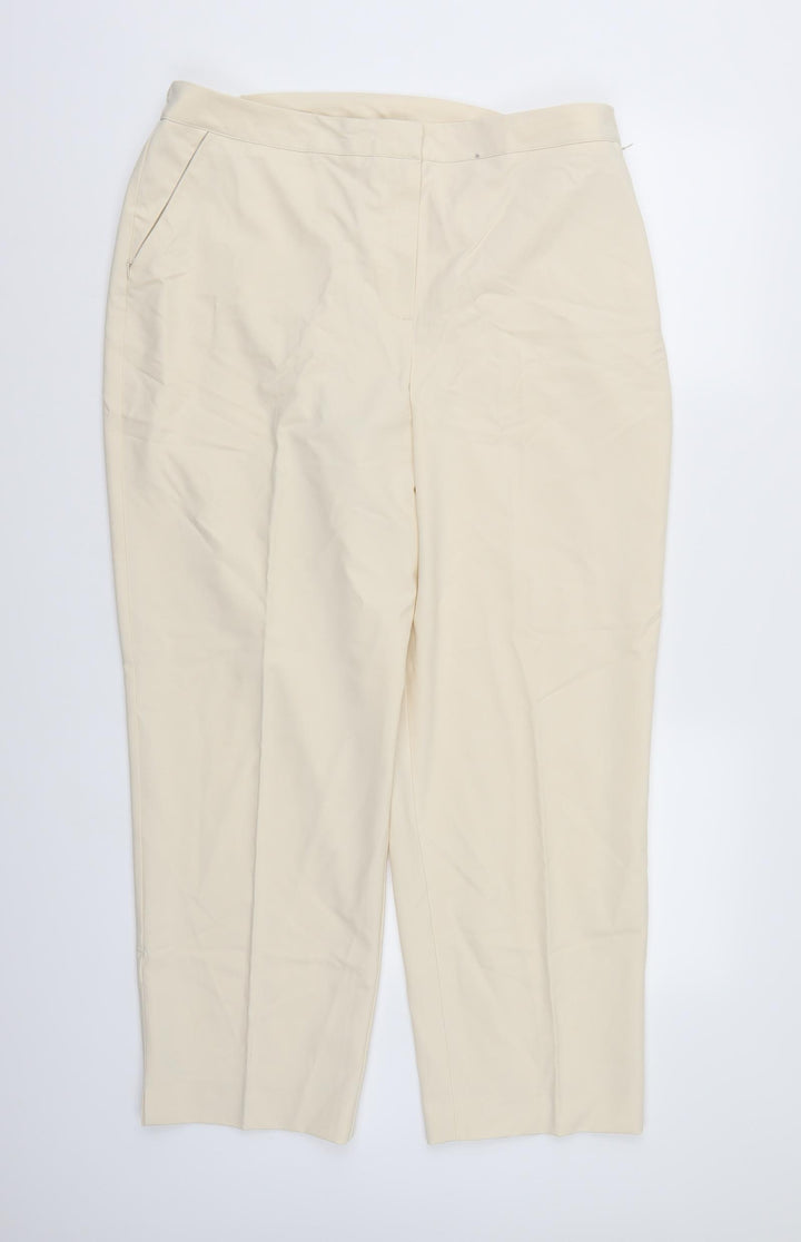 Wardrobe Womens Beige  Rayon Trousers  Size 18 L27 in