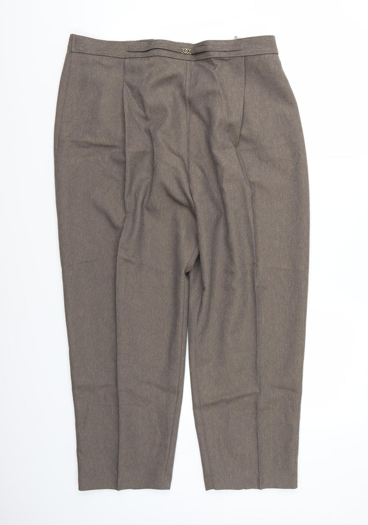 Berkertex Womens Brown Rayon Trousers Size 20 L24 in