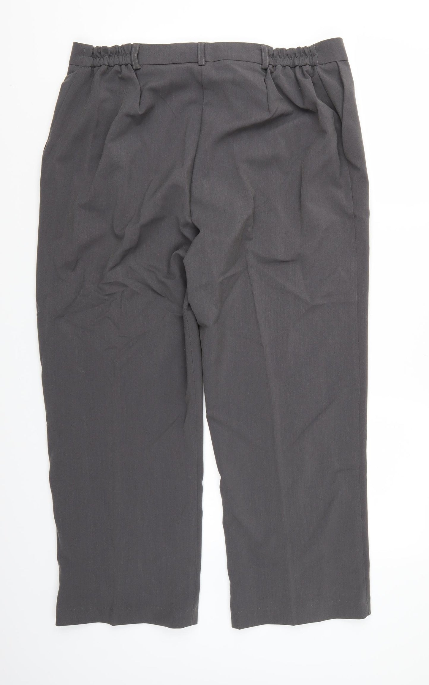Essential Collection Womens Grey  Rayon Trousers  Size 18 L26 in