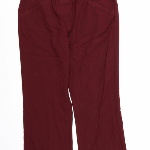 WOW Womens Brown   Trousers  Size 18 L27 in - Burgundy