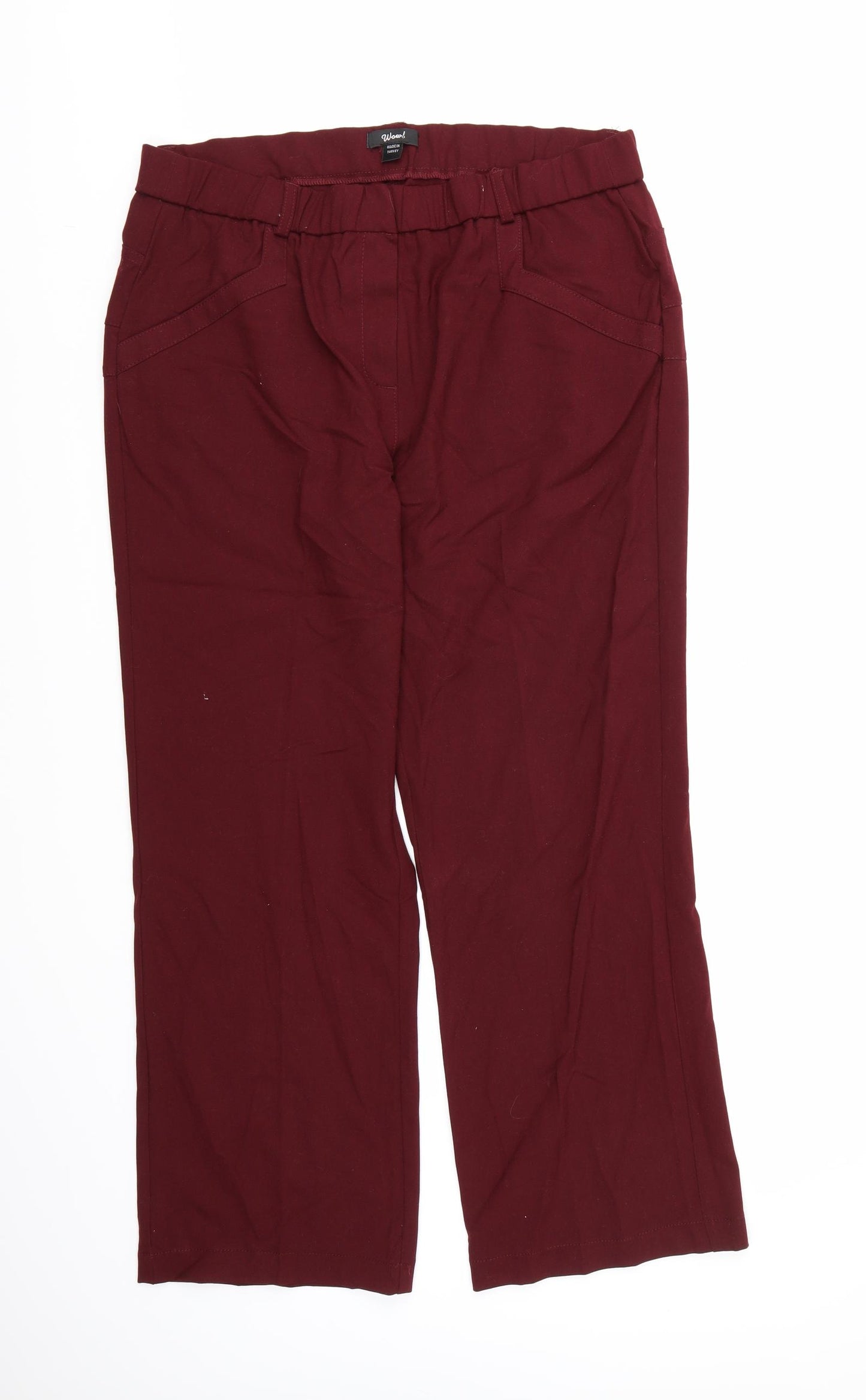 WOW Womens Brown   Trousers  Size 18 L27 in - Burgundy