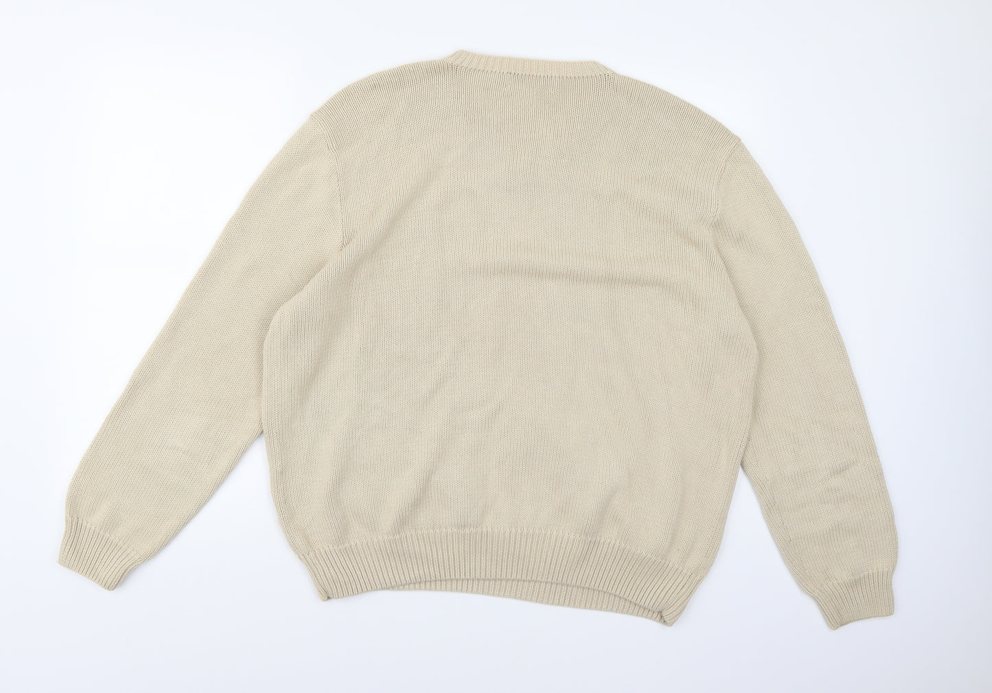 Polo Ralph Lauren Mens Beige  Knit Pullover Jumper Size XL