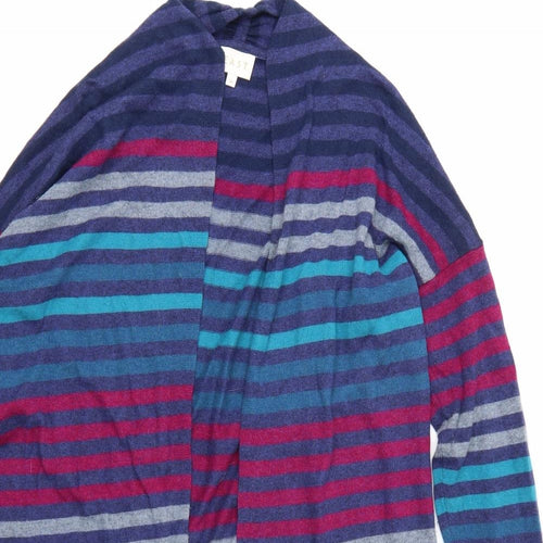 EAST Womens Blue Striped Knit Cardigan Jumper Size M