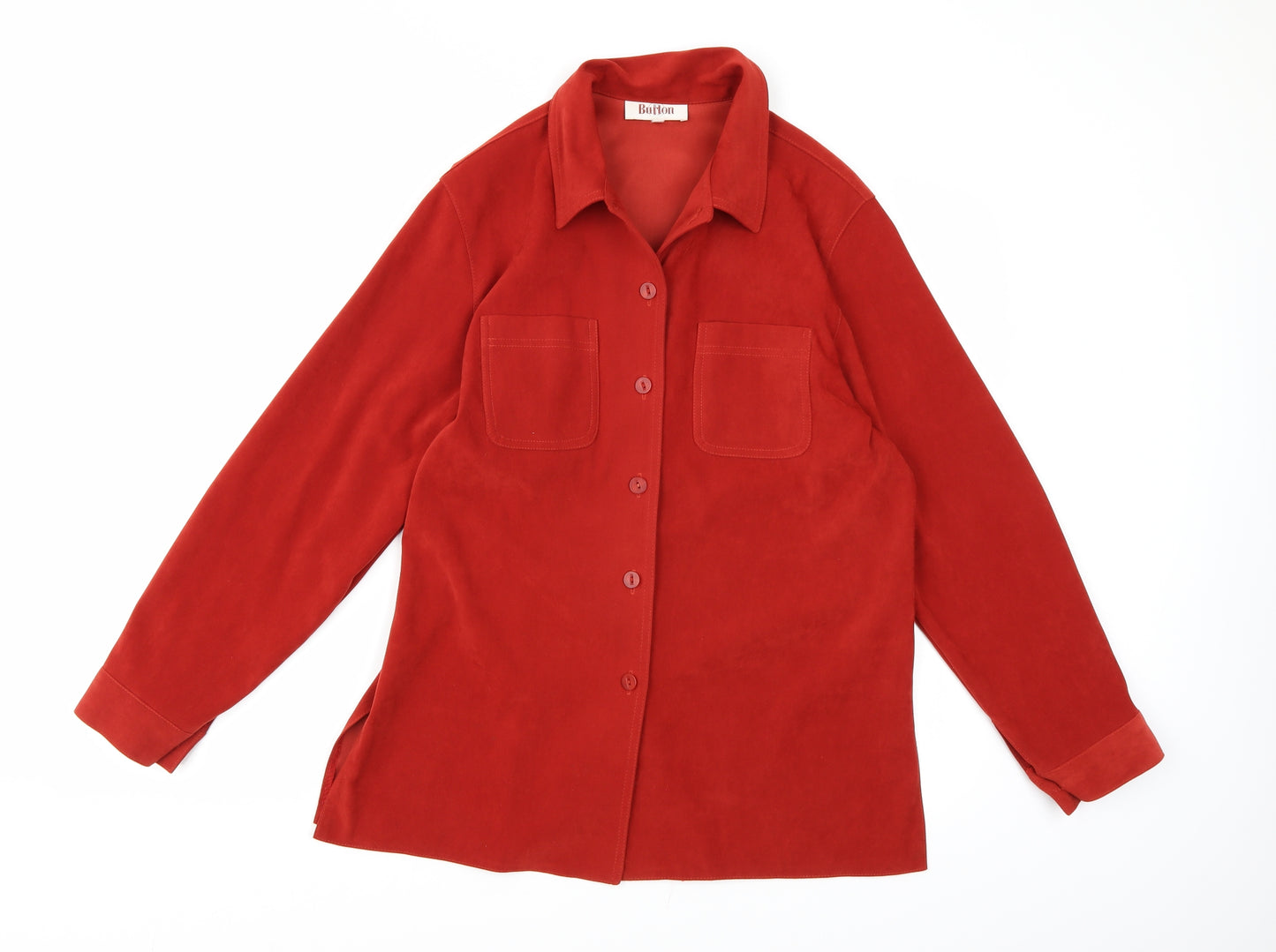 Burton Womens Orange   Basic Button-Up Size M