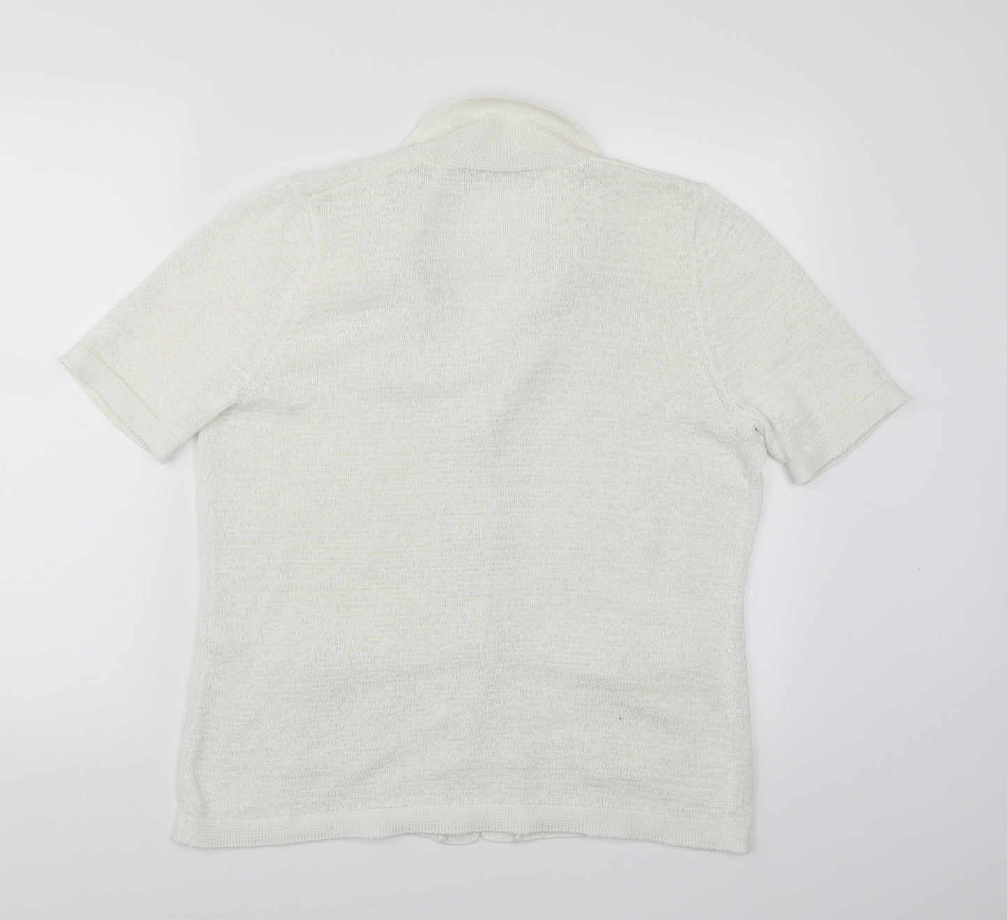 Rabe Womens White  Knit Cardigan Jumper Size 14