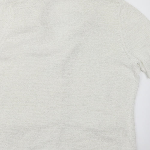 Rabe Womens White  Knit Cardigan Jumper Size 14