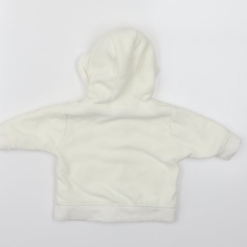 NEXT Girls White  Fleece Jacket  Size 0-3 Months