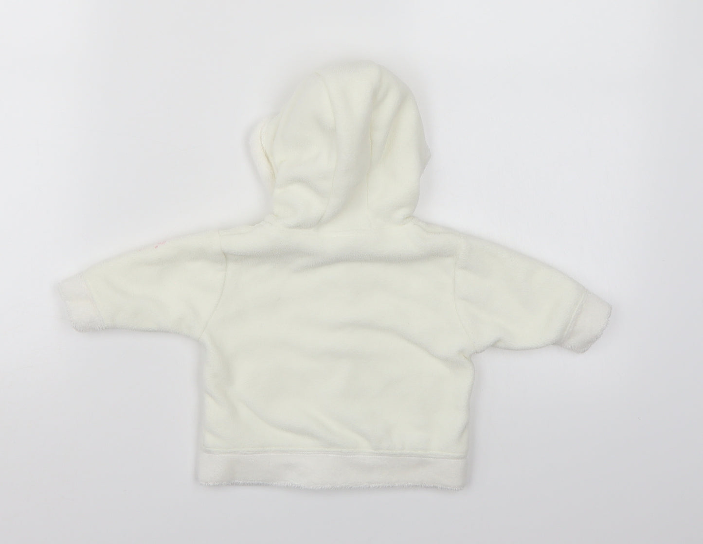 NEXT Girls White  Fleece Jacket  Size 0-3 Months