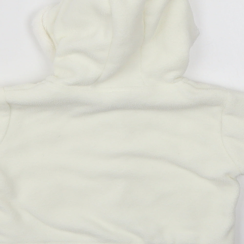 NEXT Girls White  Fleece Jacket  Size 0-3 Months
