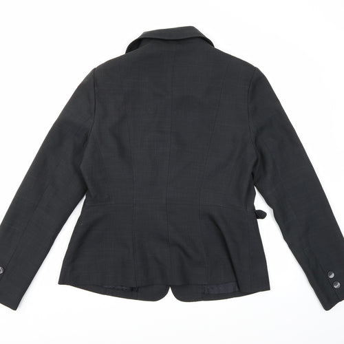 Autonomy Womens Grey Check Rayon Jacket Suit Jacket Size 14