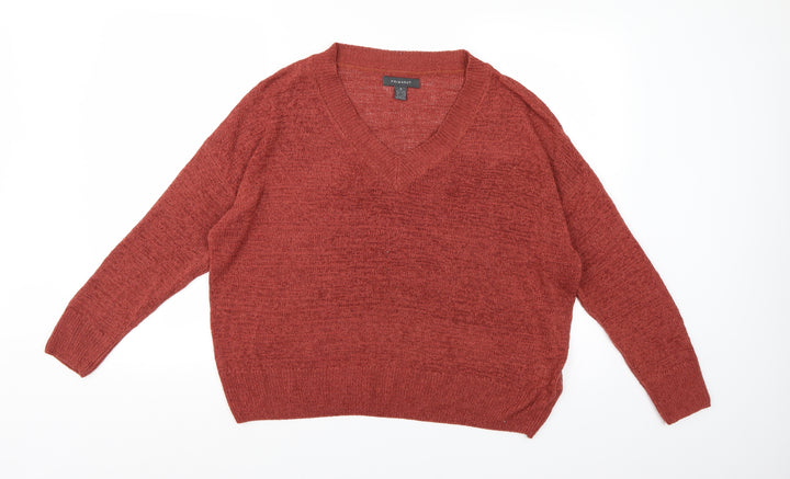 Primark Womens Orange Knit Pullover Jumper Size S