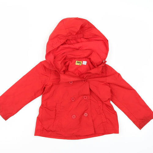 Chico's Girls Red   Rain Coat Coat Size 2 Years