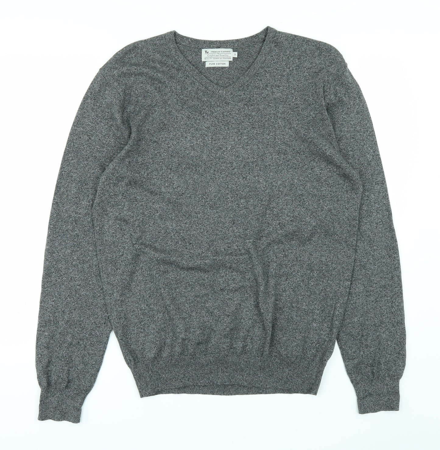 TU Mens Grey    T-Shirt Size S