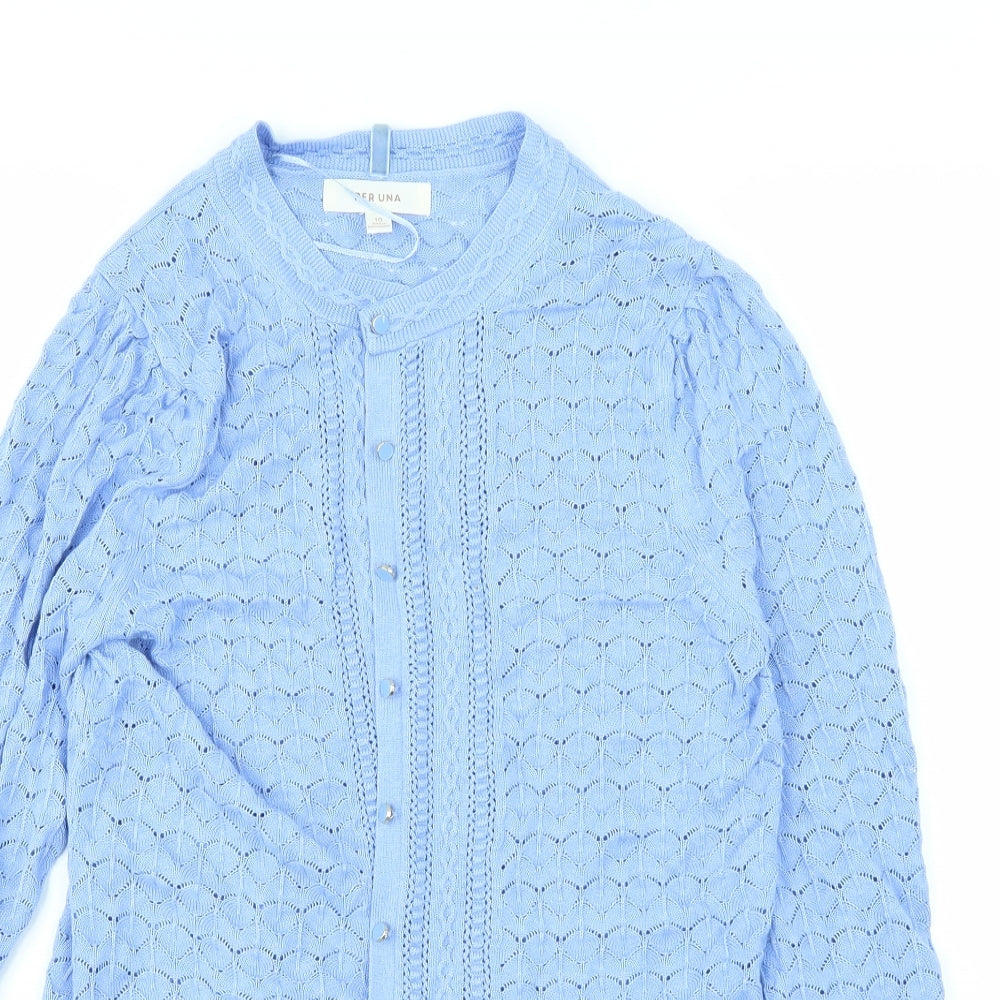 Marks and Spencer Womens Blue   Cardigan Jumper Size 10