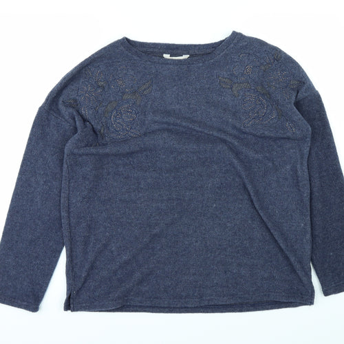Nutmeg Womens Blue   Pullover Jumper Size 14