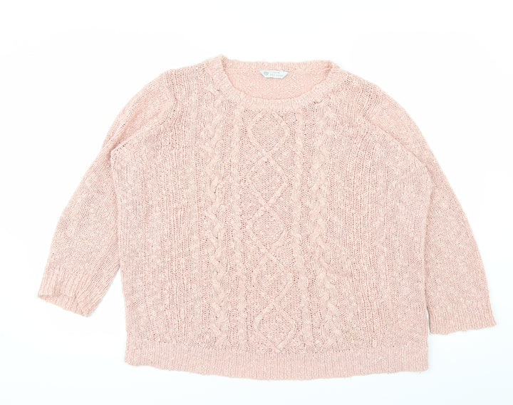 BHS Womens Pink Pullover Jumper Size 18