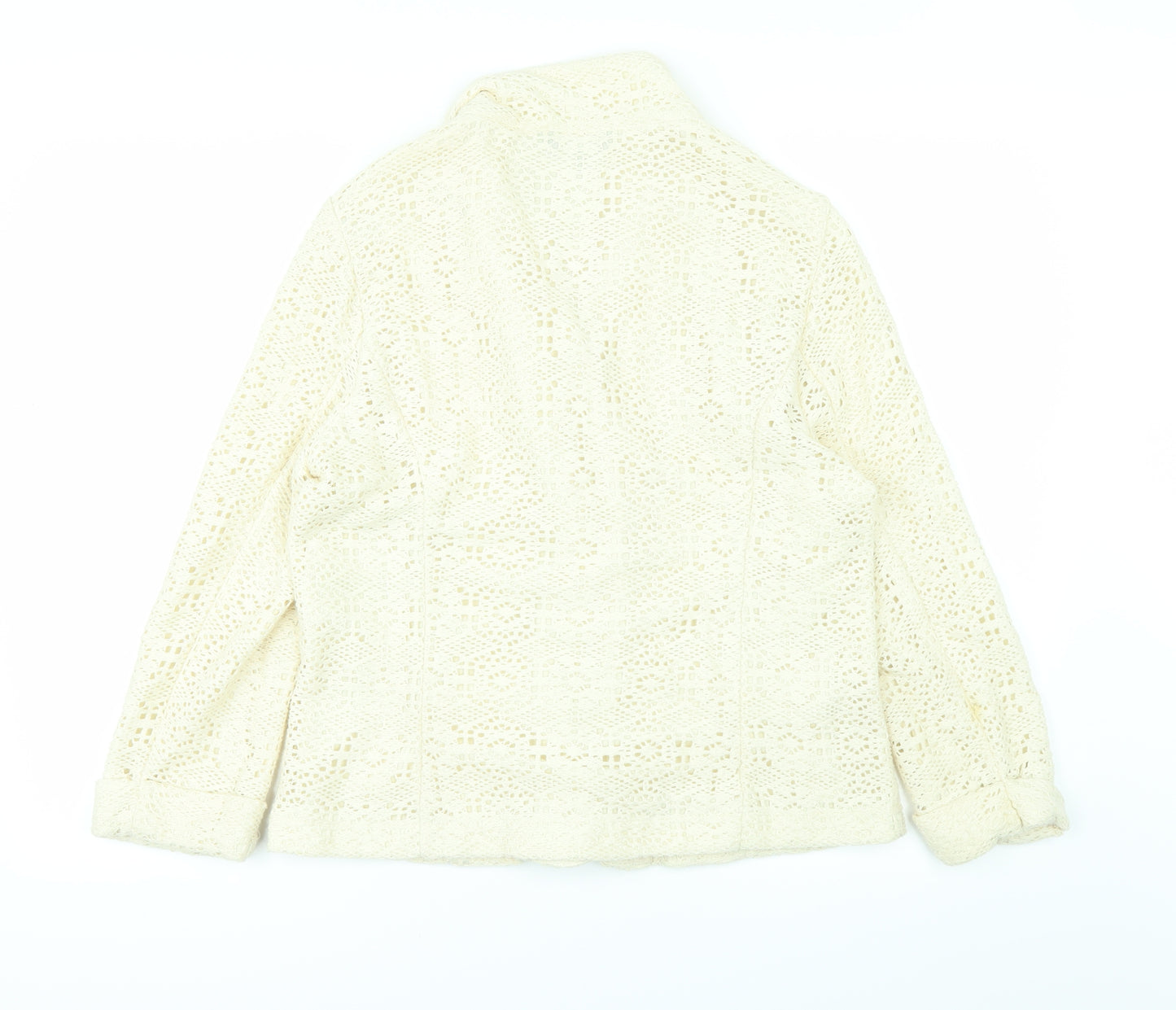New Look Womens White   Cardigan Jumper Size 16