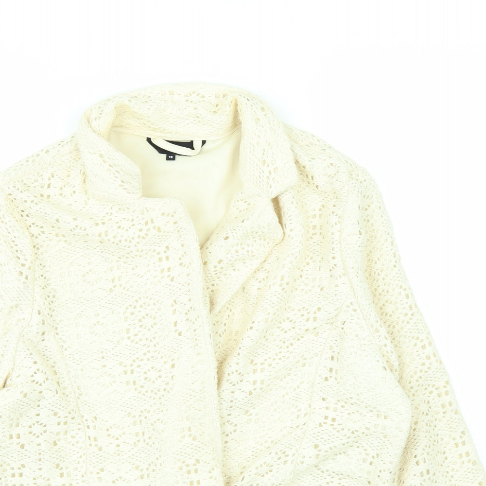 New Look Womens White   Cardigan Jumper Size 16