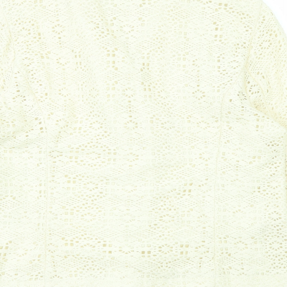 New Look Womens White   Cardigan Jumper Size 16