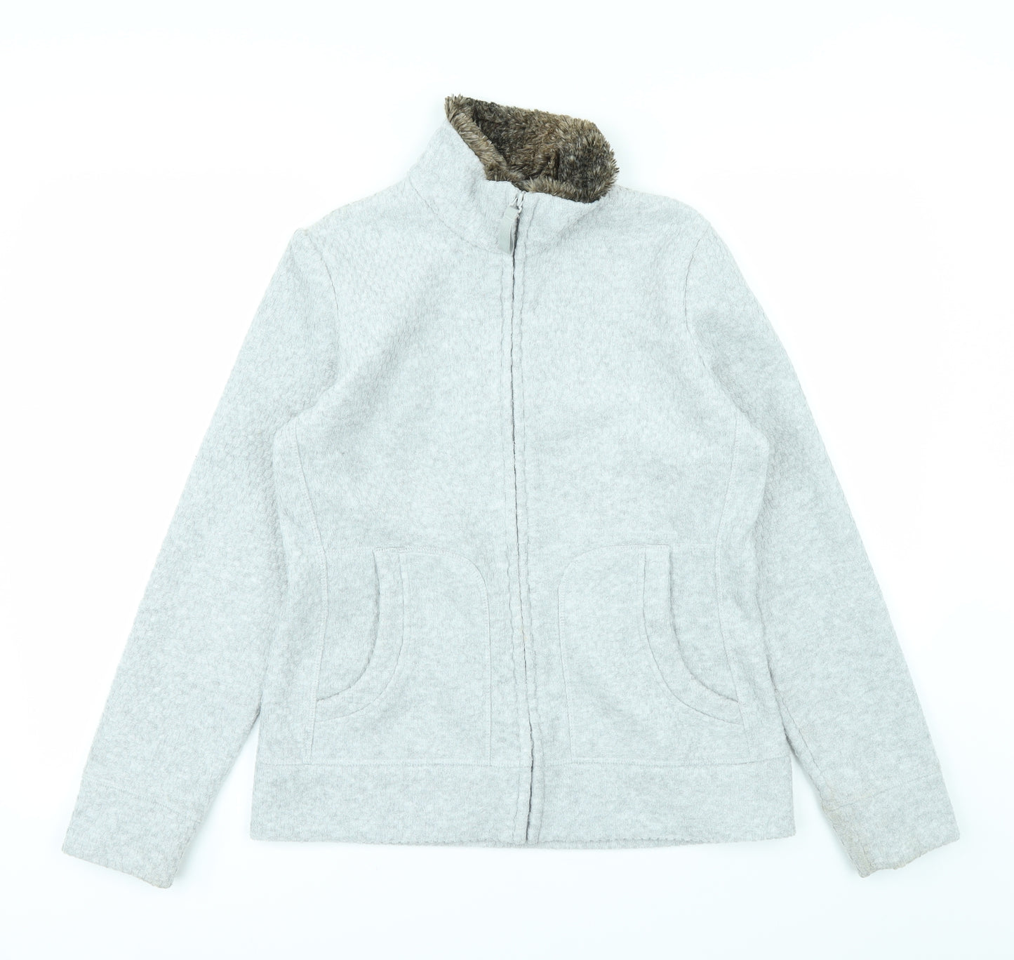 Marks and Spencer Womens Grey   Full Zip Jumper Size 10