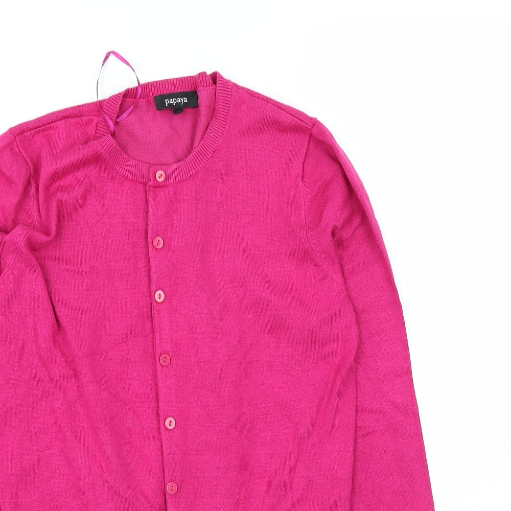 Papaya Womens Pink   Cardigan Jumper Size 12