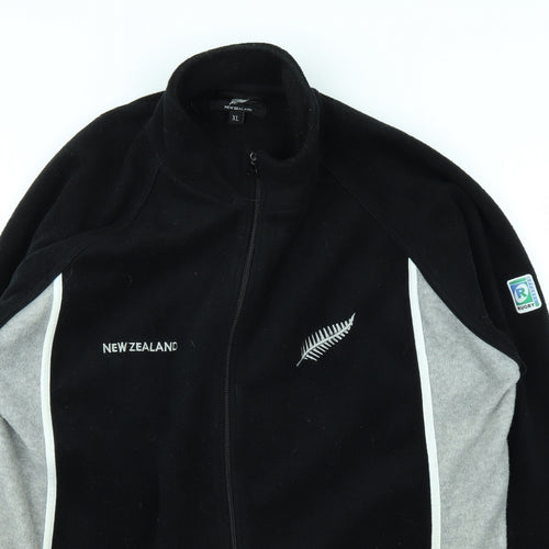 new zealand Mens Black   Full Zip Jumper Size XL