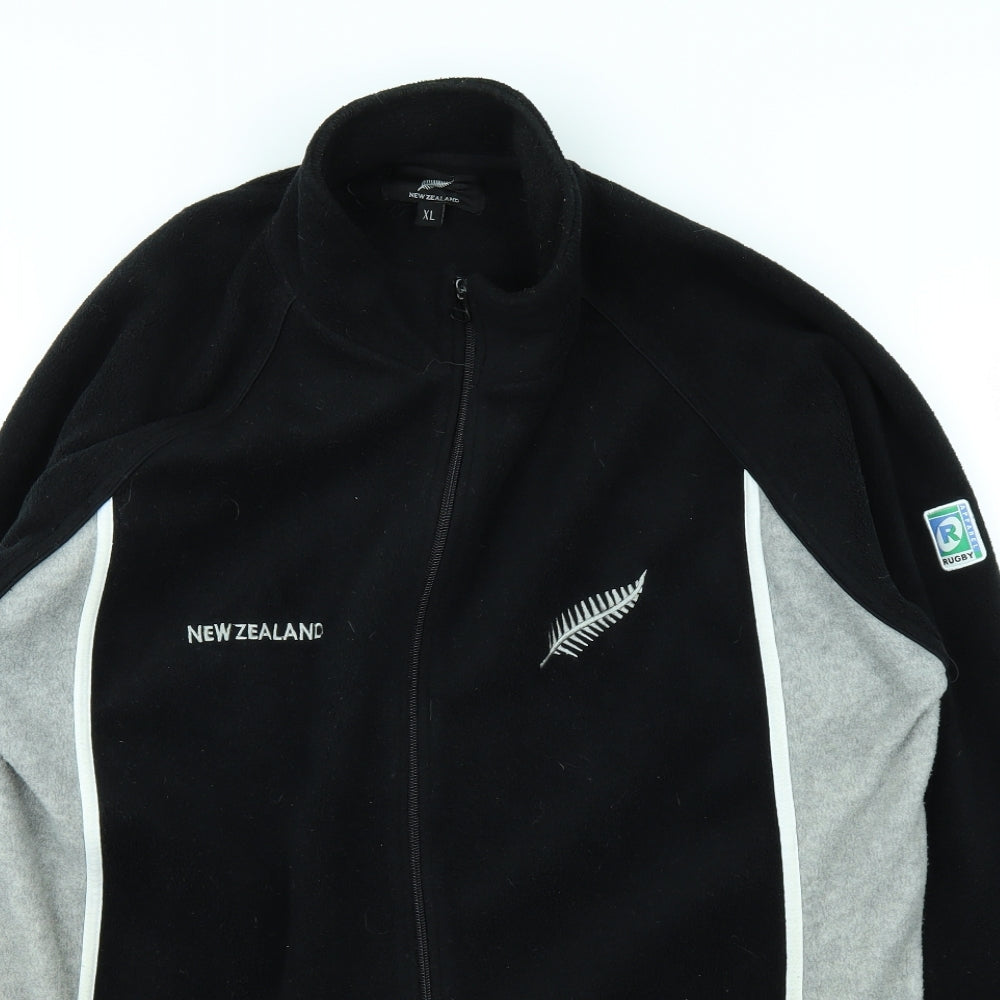 new zealand Mens Black   Full Zip Jumper Size XL