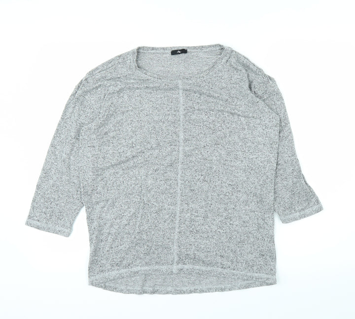 M&Co Womens Grey Basic T-Shirt Size 10