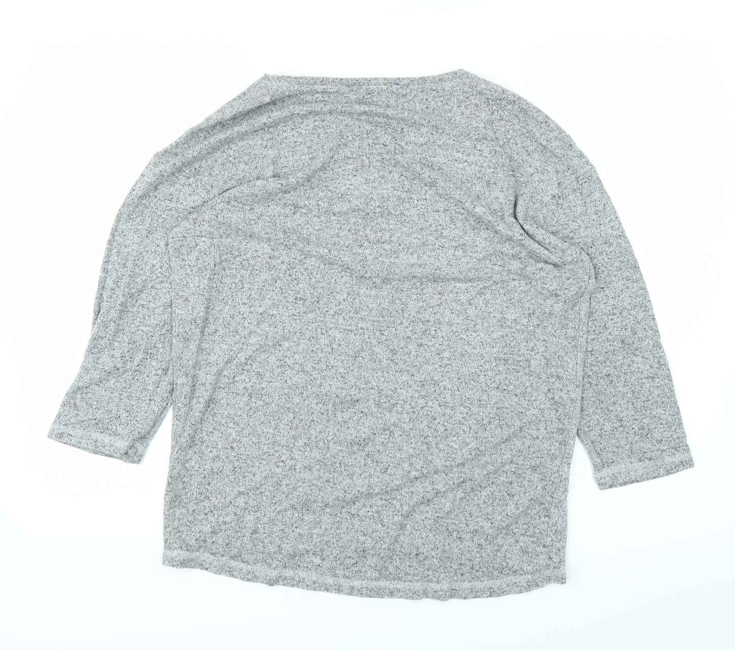 M&Co Womens Grey   Basic T-Shirt Size 10