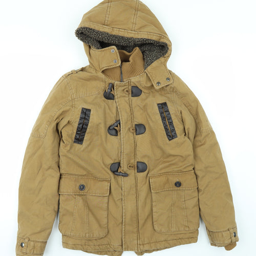 Preworn Boys Brown   Rain Coat Coat Size 11-12 Years