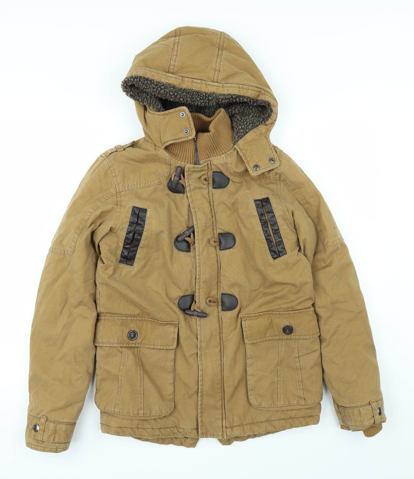 Preworn Boys Brown   Rain Coat Coat Size 11-12 Years