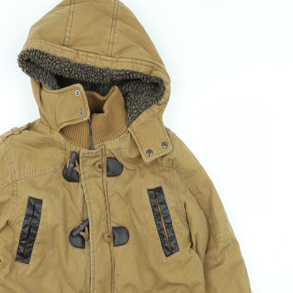 Preworn Boys Brown   Rain Coat Coat Size 11-12 Years
