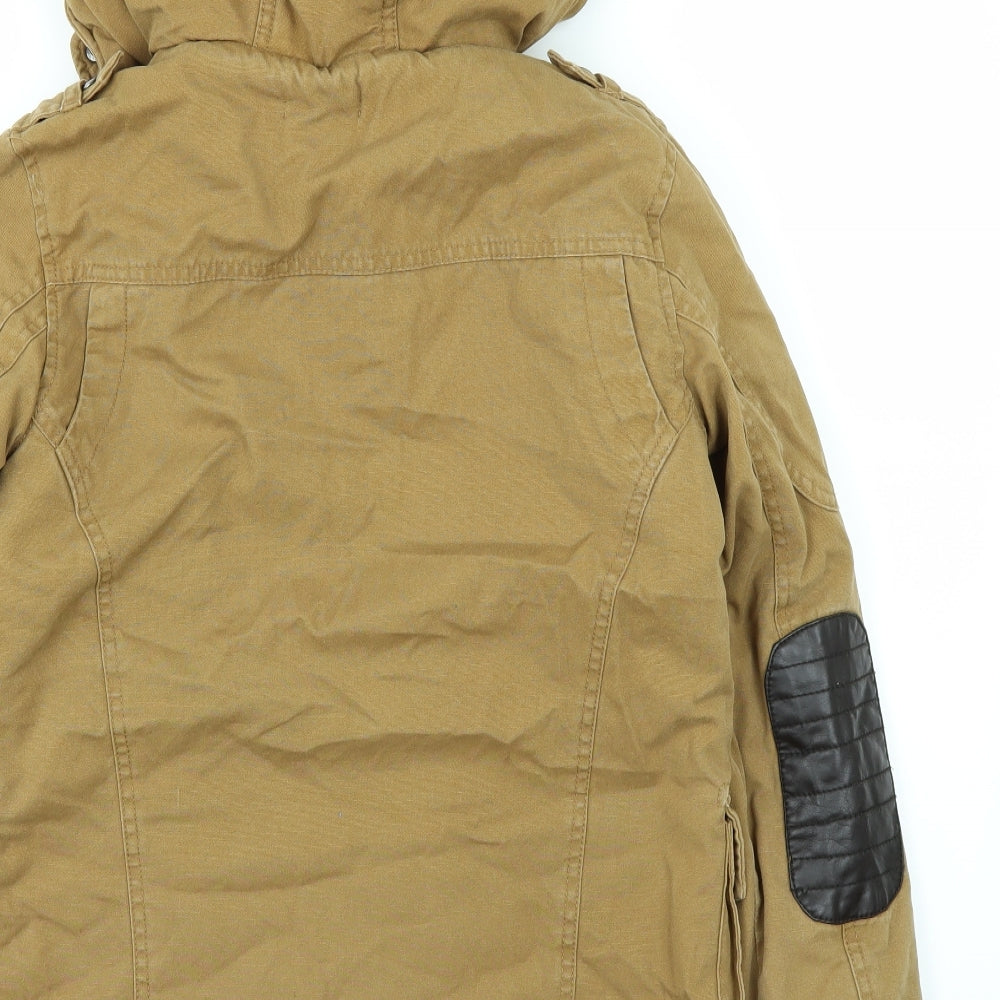Preworn Boys Brown   Rain Coat Coat Size 11-12 Years