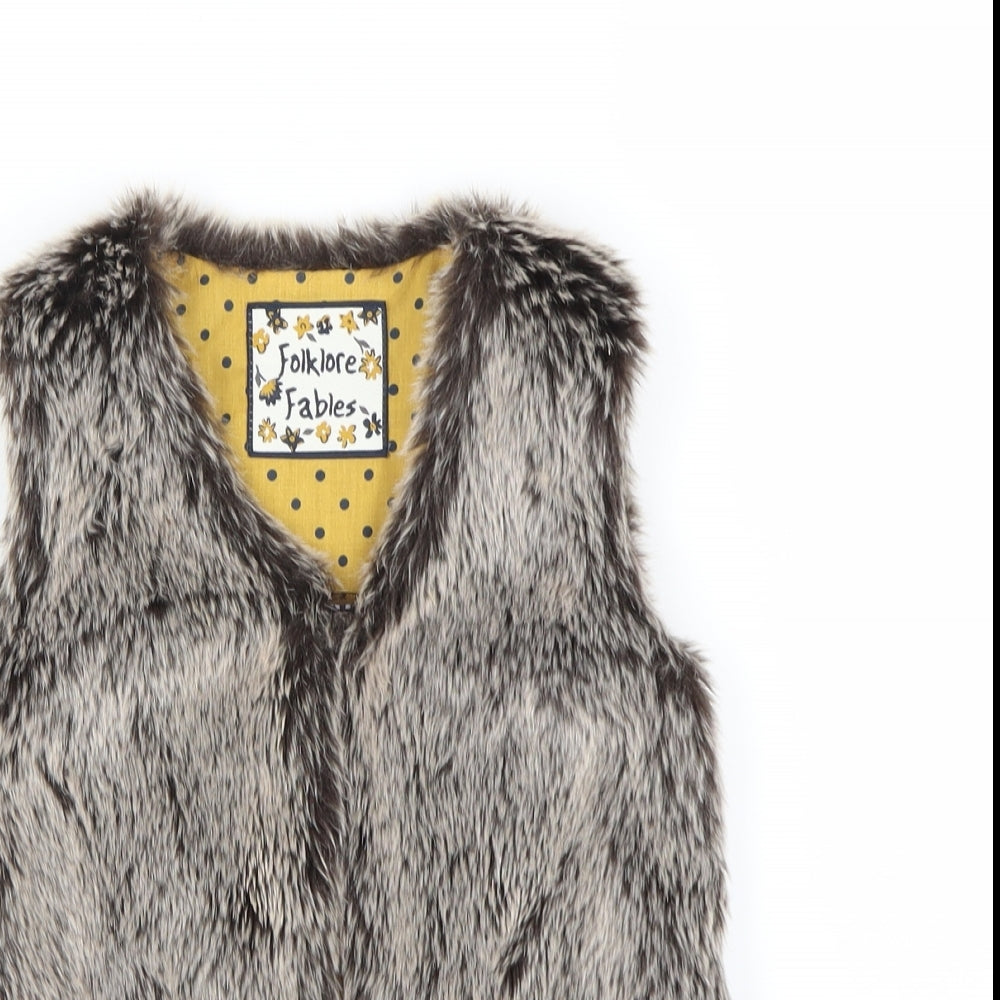 folklore fables Girls Brown   Gilet Jacket Size 5 Years
