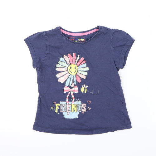 Young Dimension Girls Blue   Basic T-Shirt Size 6 Years