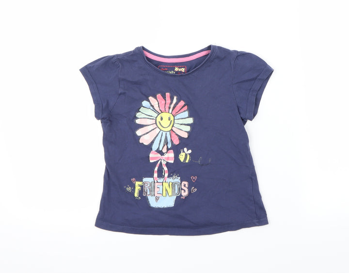 Young Dimension Girls Blue Basic T-Shirt Size 6 Years