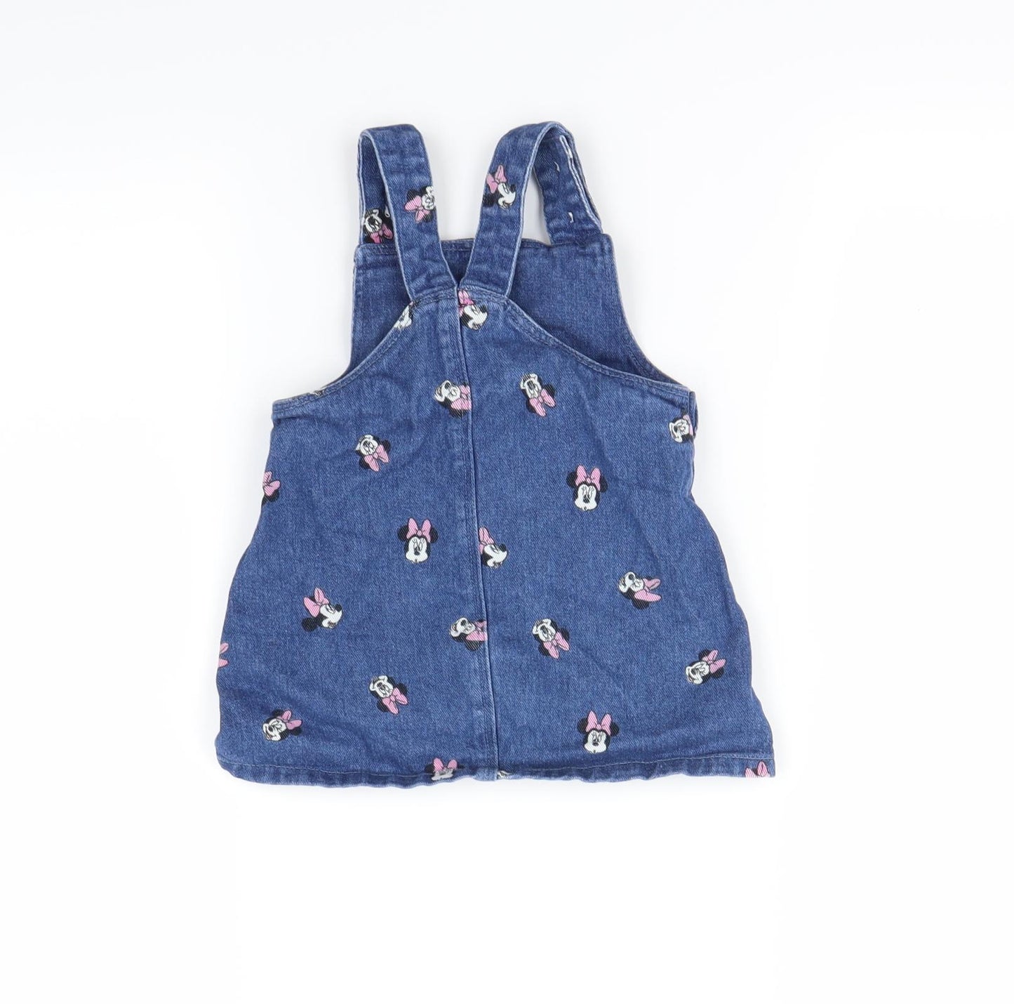 Disney  Blue Spotted  Pinafore/Dungaree Dress  Size 9-12 Months