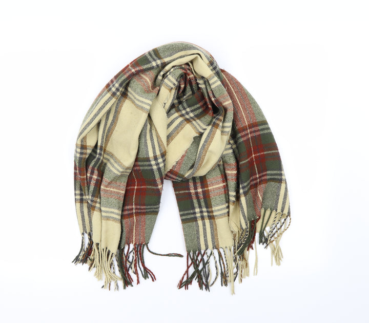 Preworn Unisex Beige Striped  Scarf  One Size