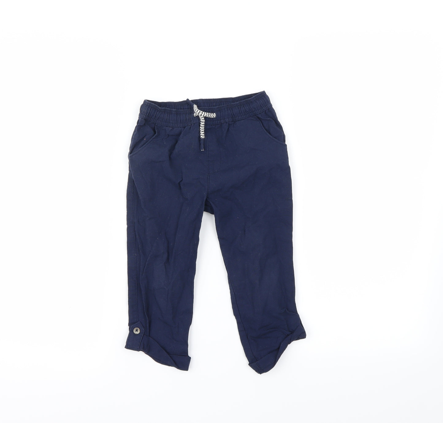 Preworn Boys Blue   Cargo Trousers Size 2-3 Years