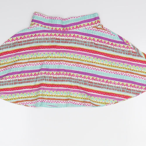 Young Dimension Girls Multicoloured Geometric  Mini Skirt Size 6-7 Years