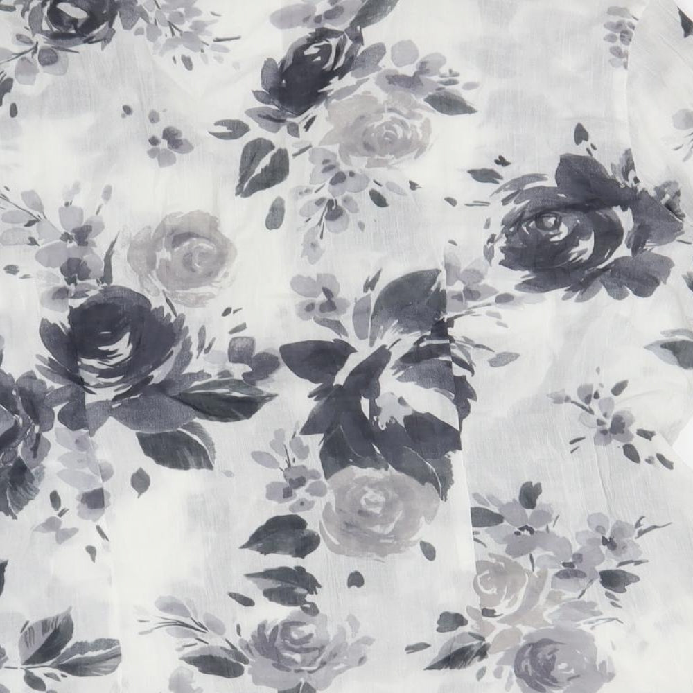 Per Una Womens White Floral  Basic Blouse Size 18