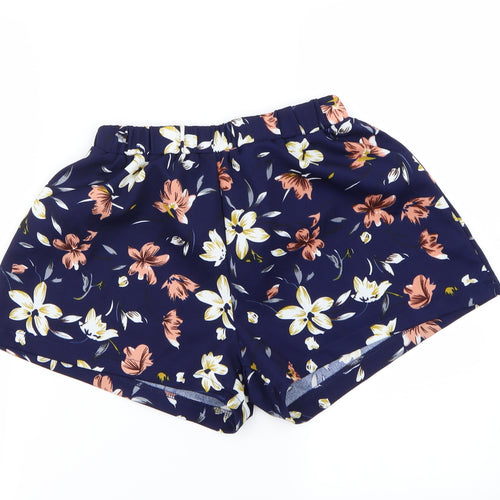 Preworn Womens Blue Floral  Culotte Shorts Size 10