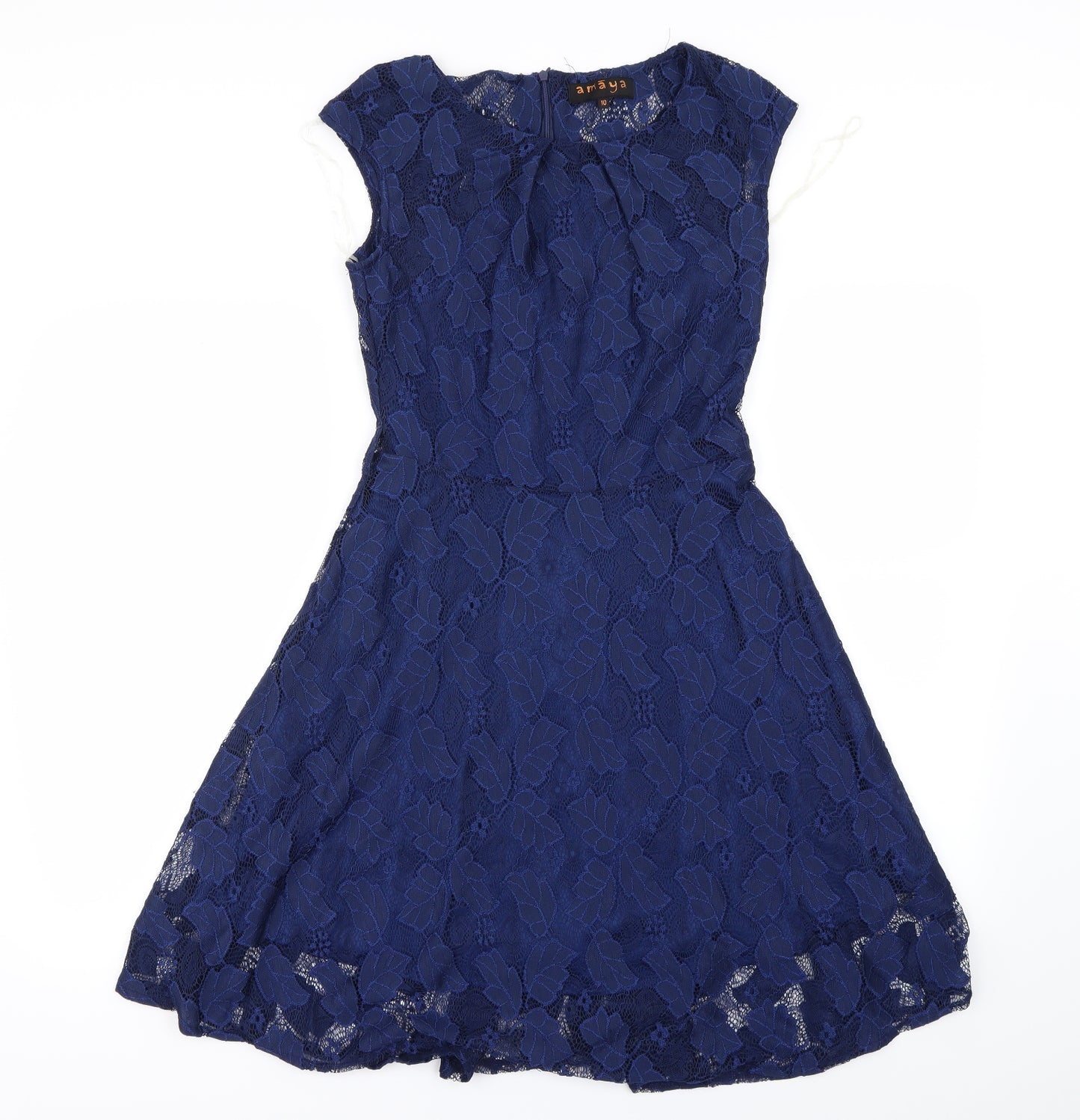 amaya Womens Blue   Fit & Flare  Size 10