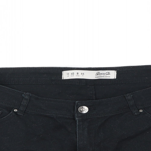 denim& co Womens Black   Hot Pants Shorts Size 12