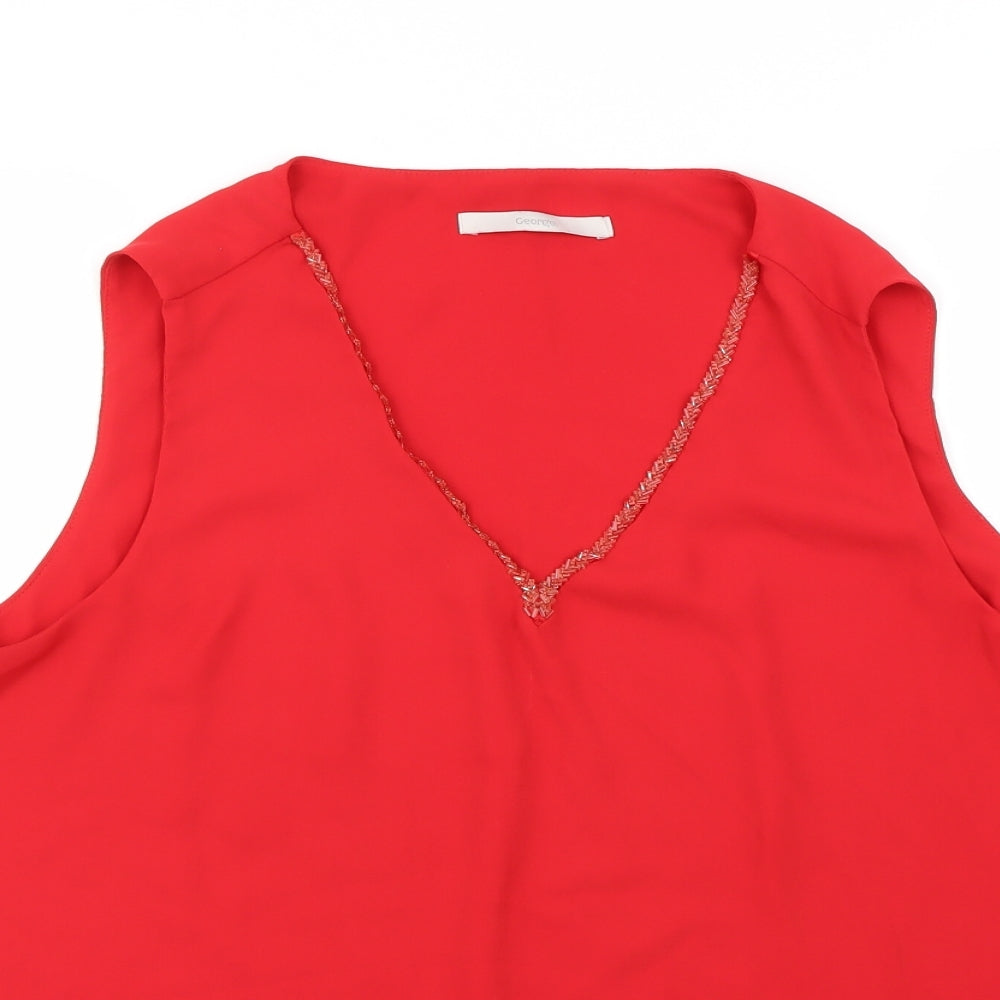 George Womens Red   Basic Blouse Size 18