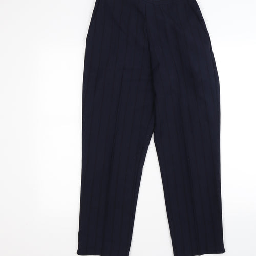 Preworn Womens Blue Striped  Trousers  Size 12 L24 in